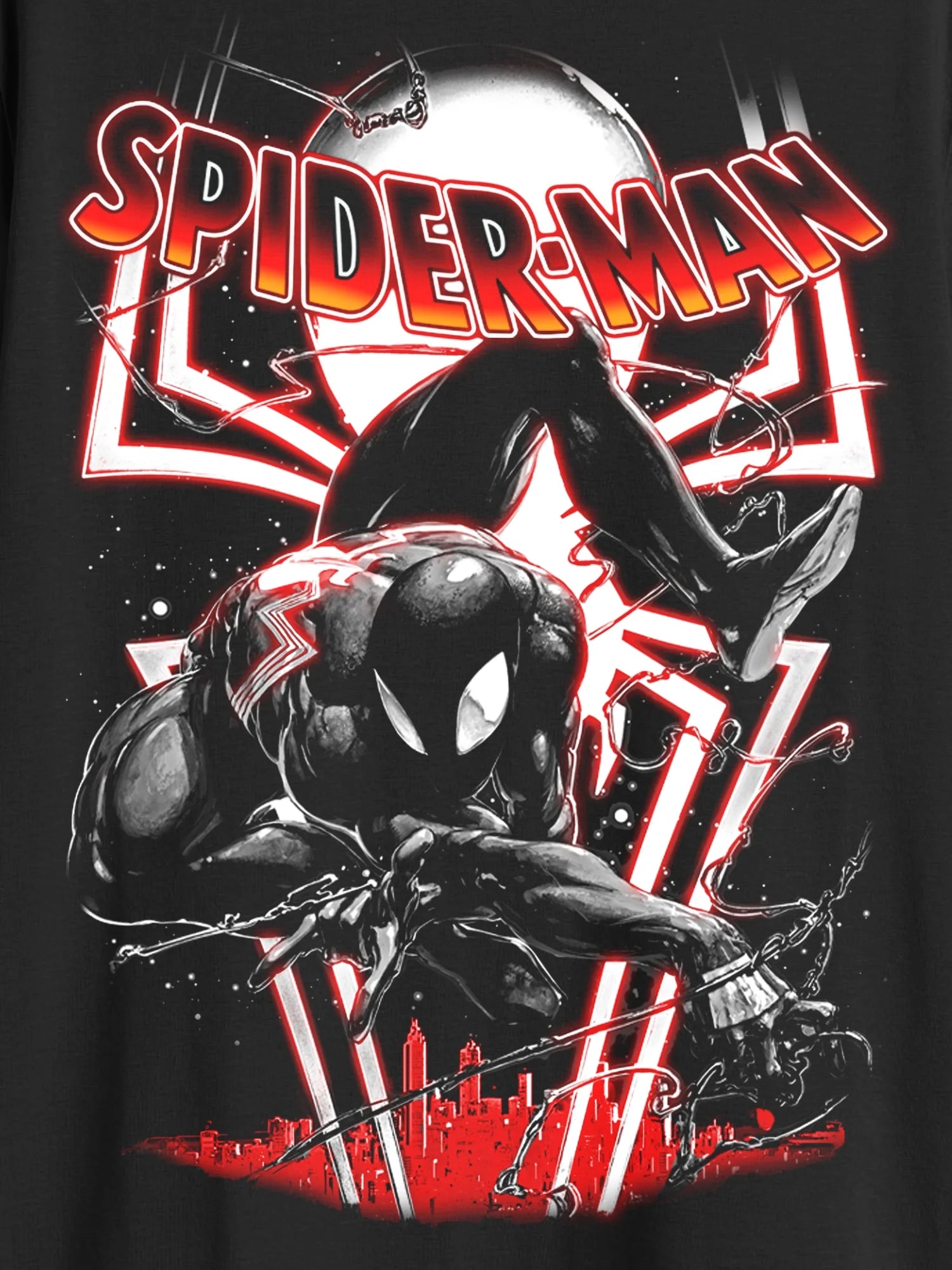 Spider-Man, Men'S & Big Men'S Graphic Crew Neck T-Shirt, Black Suit Swing Alt, Sizes S-3XL