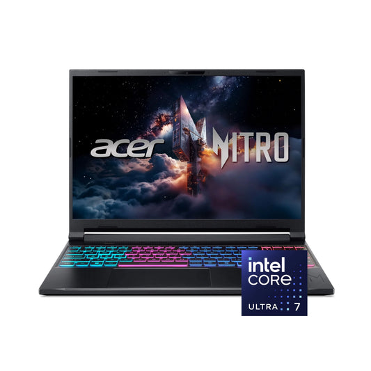 Acer Nitro V 16S 16” WUXGA IPS 180Hz Gaming Laptop, Intel Core 7 Processor 240H, NVIDIA Geforce RTX 5060 with 8GB GDDR7 VRAM, 16GB RAM, 1TB Pcie Gen 4 SSD, Obsidian Black