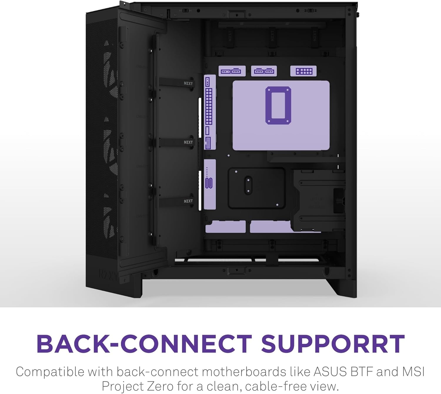 NZXT H9 Flow RGB (2025) – Large Dual-Chamber ATX Mid-Tower Airflow PC Case – Includes 1 X 420Mm RGB Fan Unit & 1 X 120Mm Fan – 420Mm Radiator Support – Tempered Glass – Back-Connect Ready – Black