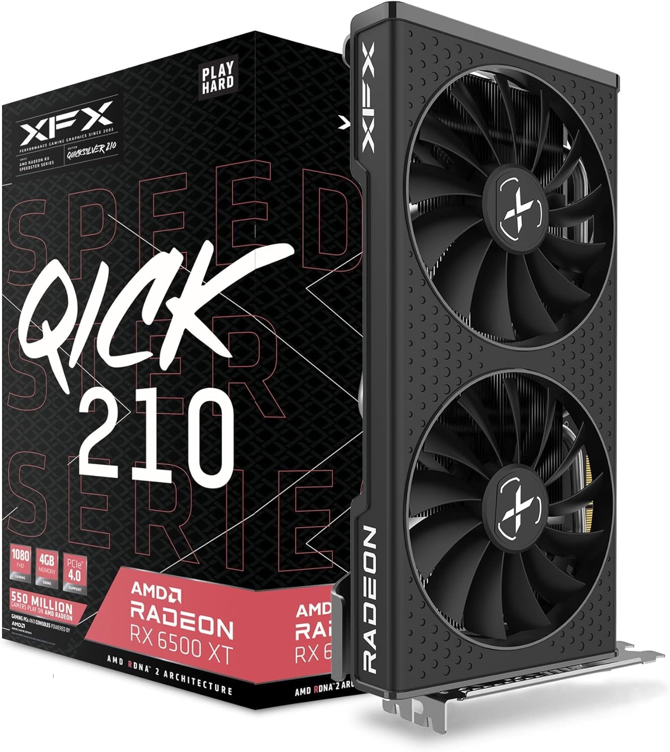 XFX Swift AMD Radeon RX 9070XT Triple Fan Gaming Edition with 16GB GDDR6 HDMI 3Xdp, AMD RDNA 4 RX-97TSWF3BA