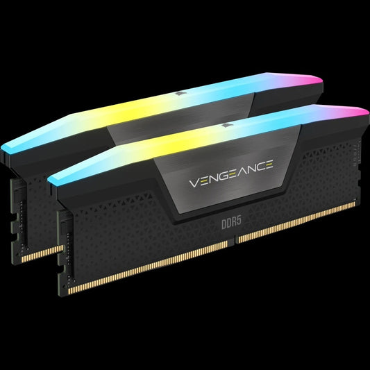 CORSAIR VENGEANCE RGB 32GB (2 x 16GB) PC5-48000 (DDR5-6000) DIMM Memory - Black
