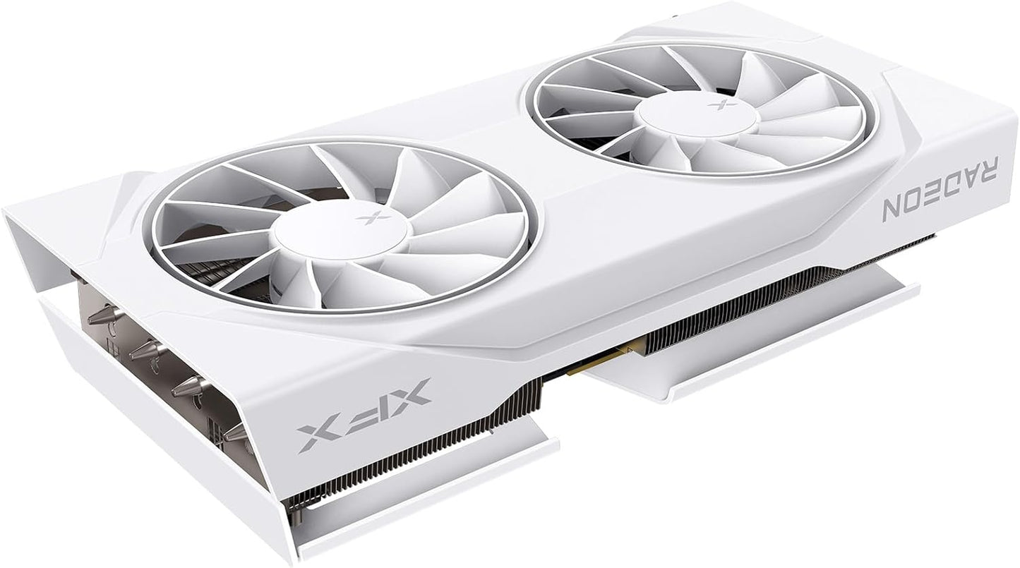 XFX Swift AMD Radeon RX 9060 XT OC White Gaming Edition with 8GB GDDR6 HDMI 2Xdp, AMD RDNA 4 RX 9060XT RX-96TSW8GWQ