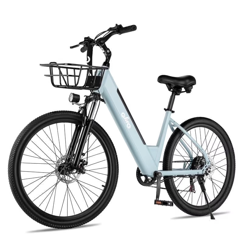 Cityone Electric Bike for Adults 26" Step-Through 20MPH Ebike with 2.1" Tire, Peak 750W Motor Ebikes with 7 Speed, E-Bike (Black)