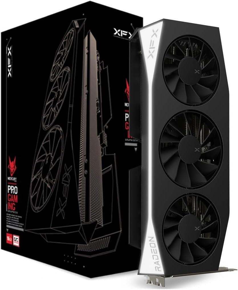 XFX Swift AMD Radeon RX 9070XT Triple Fan Gaming Edition with 16GB GDDR6 HDMI 3Xdp, AMD RDNA 4 RX-97TSWF3BA