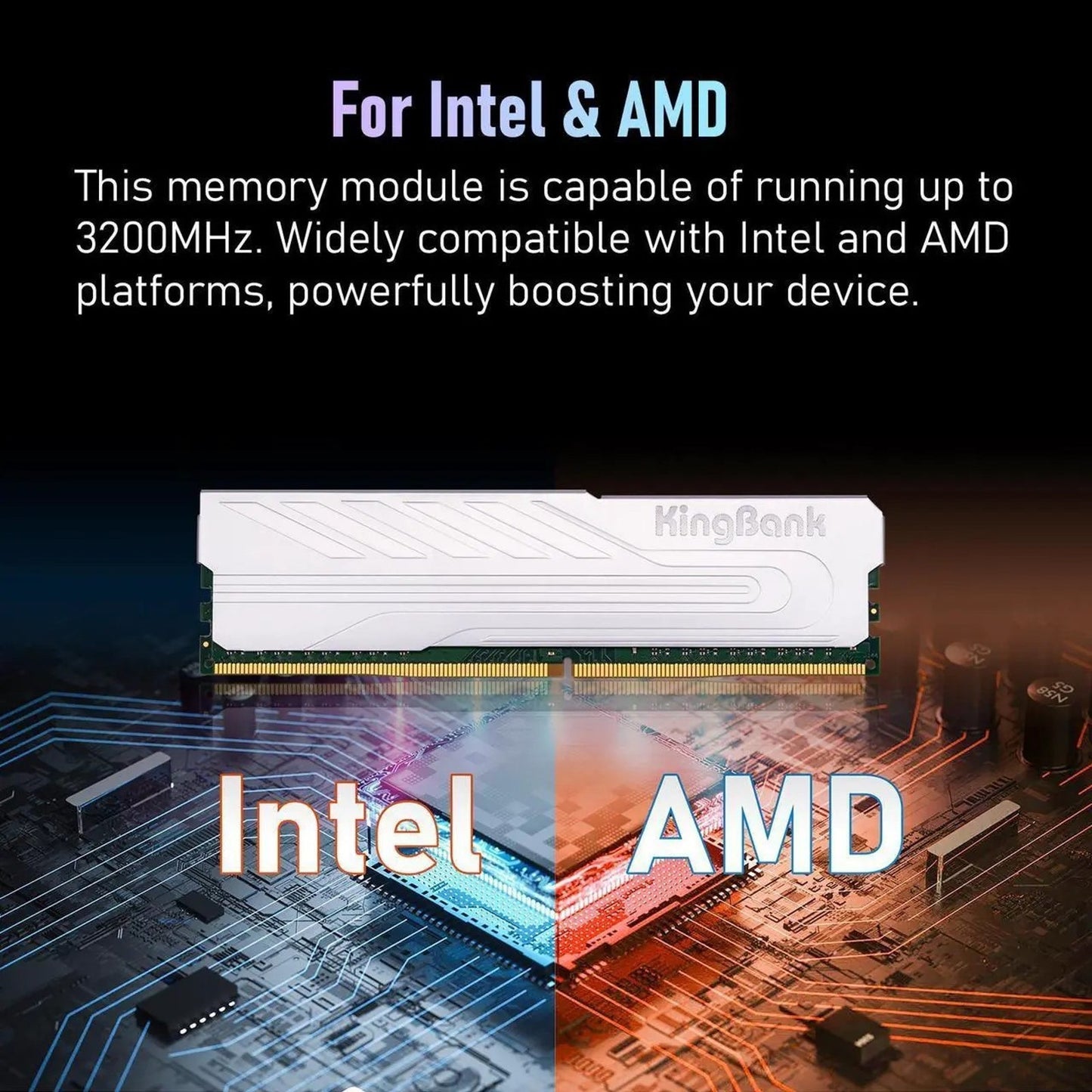 Kingbank 16GB 2x 8GB PC4 DDR4 3200 MHz DIMM 260-Pin 2Rx8 Memory RAM