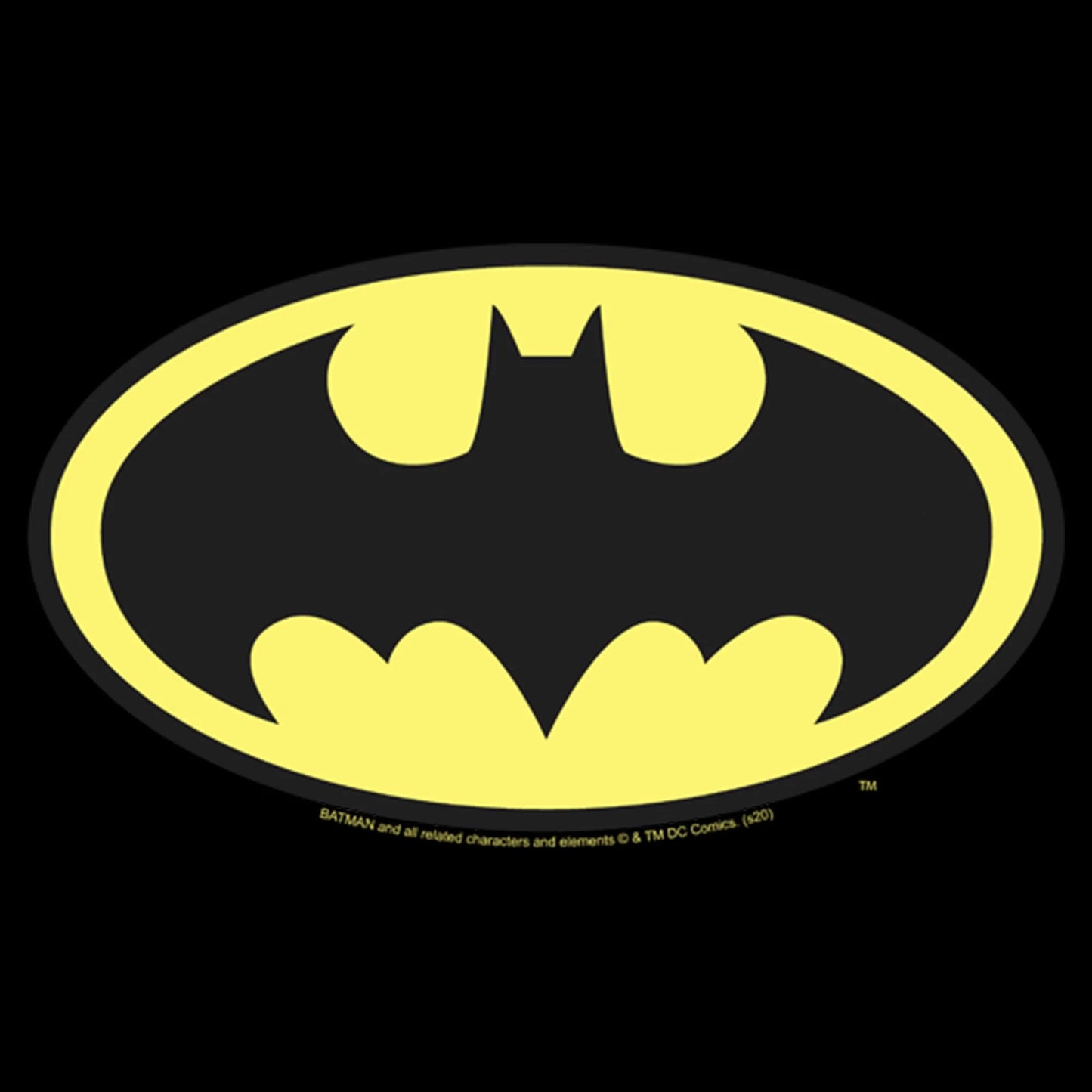 Mens Batman Classic Yellow Bat Logo 2-Pack T Shirt