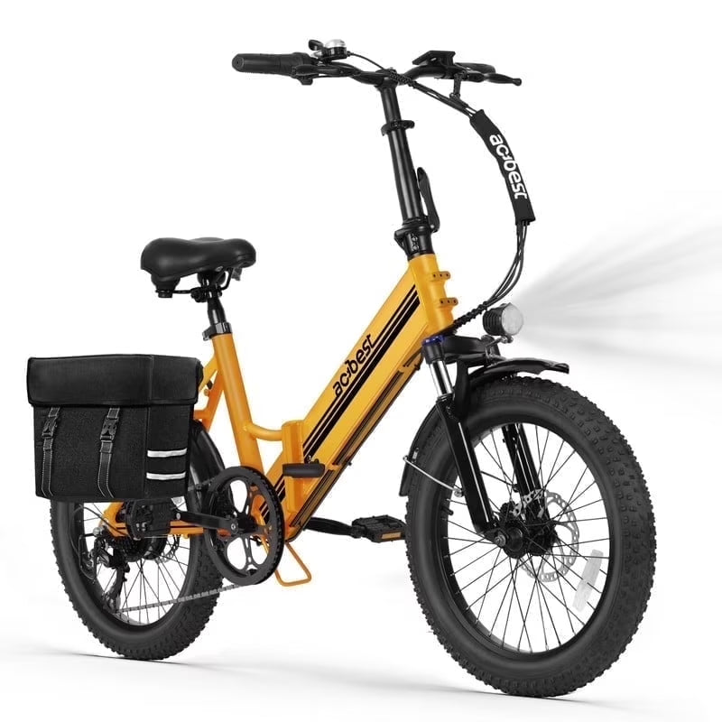 Qlife Speedy Lite Electric Bike AT35 Folding Step-Through - 750W, 20" Fat Tire,Black