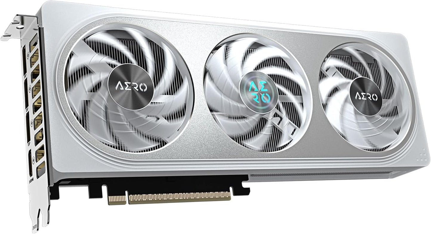 GIGABYTE Geforce RTX 5060 AERO OC 8G Graphics Card, 8GB 128-Bit GDDR7, Pcie 5.0, WINDFORCE Cooling System, GV-N5060AERO OC-8GD Video Card