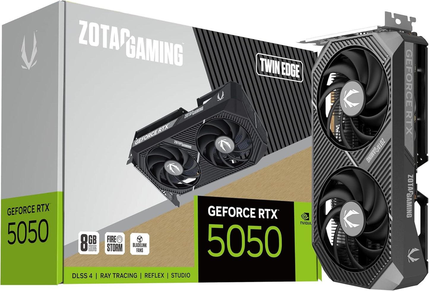 ZOTAC Gaming Geforce RTX 5050 Solo DLSS 4 8GB GDDR6 128-Bit 20 Gbps PCIE 5.0 Gaming Graphics Card, Sff-Ready Super Compact Card, ZT-B50500G-10L