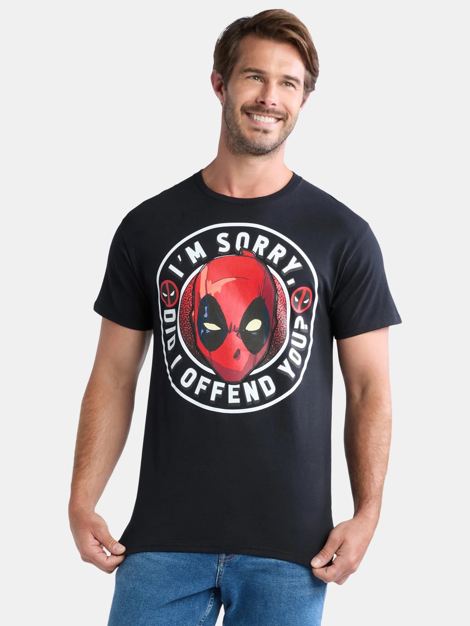 Deadpool Men'S and Big Men'S Graphic Tee with Short Sleeves, Sizes S-3XL