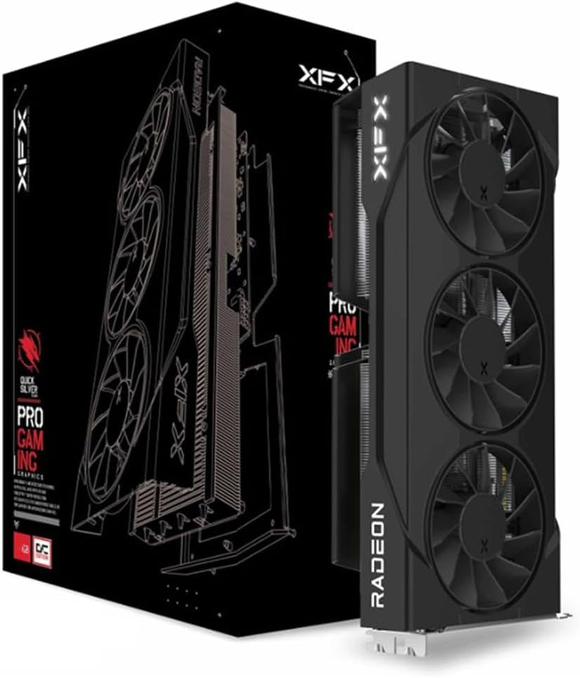 XFX Swift AMD Radeon RX 9060 XT OC White Gaming Edition with 8GB GDDR6 HDMI 2Xdp, AMD RDNA 4 RX 9060XT RX-96TSW8GWQ