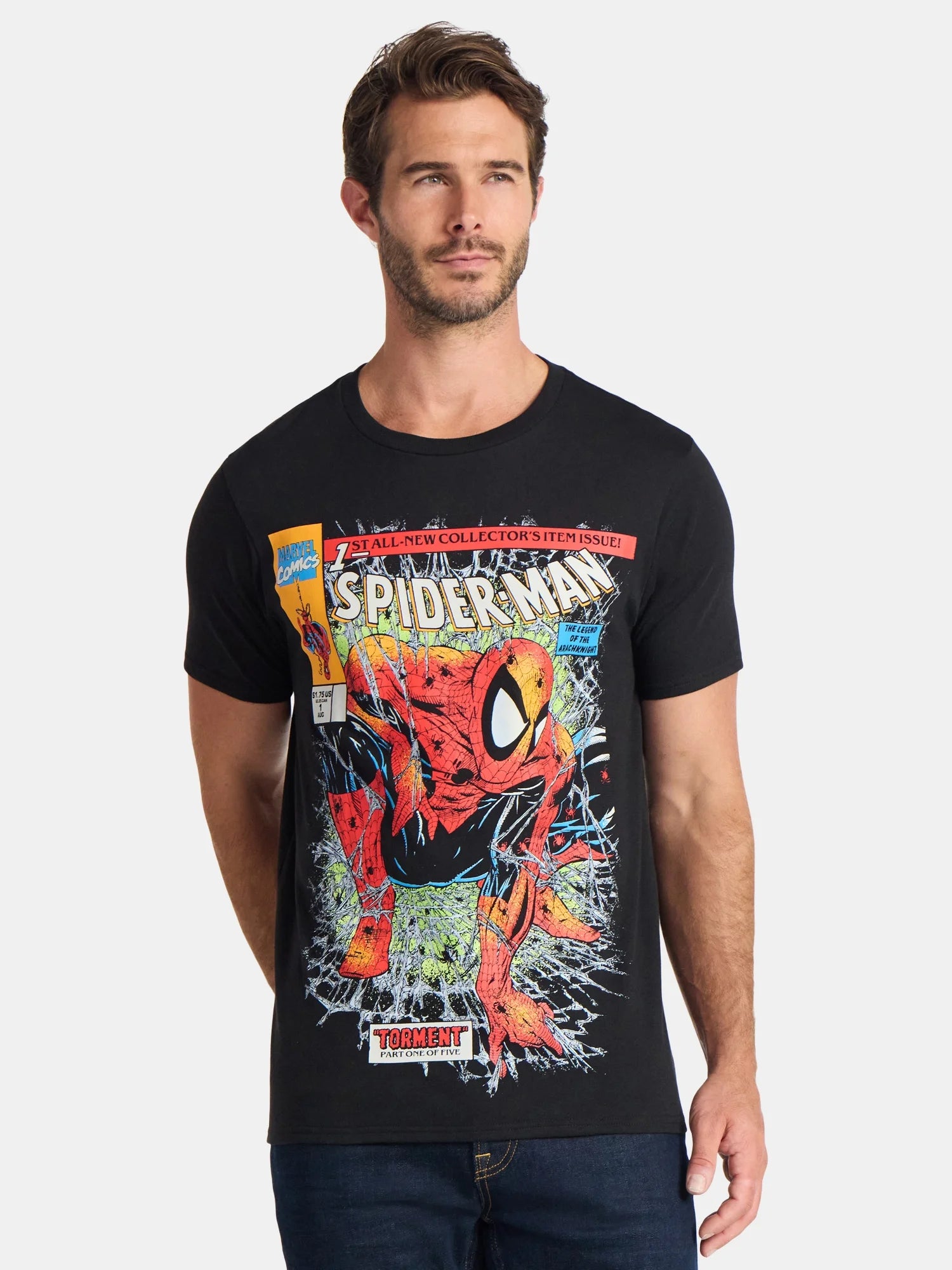 Spider-Man Men'S and Big Men'S Spidey Crawl Graphic Tee, Sizes S-3XL
