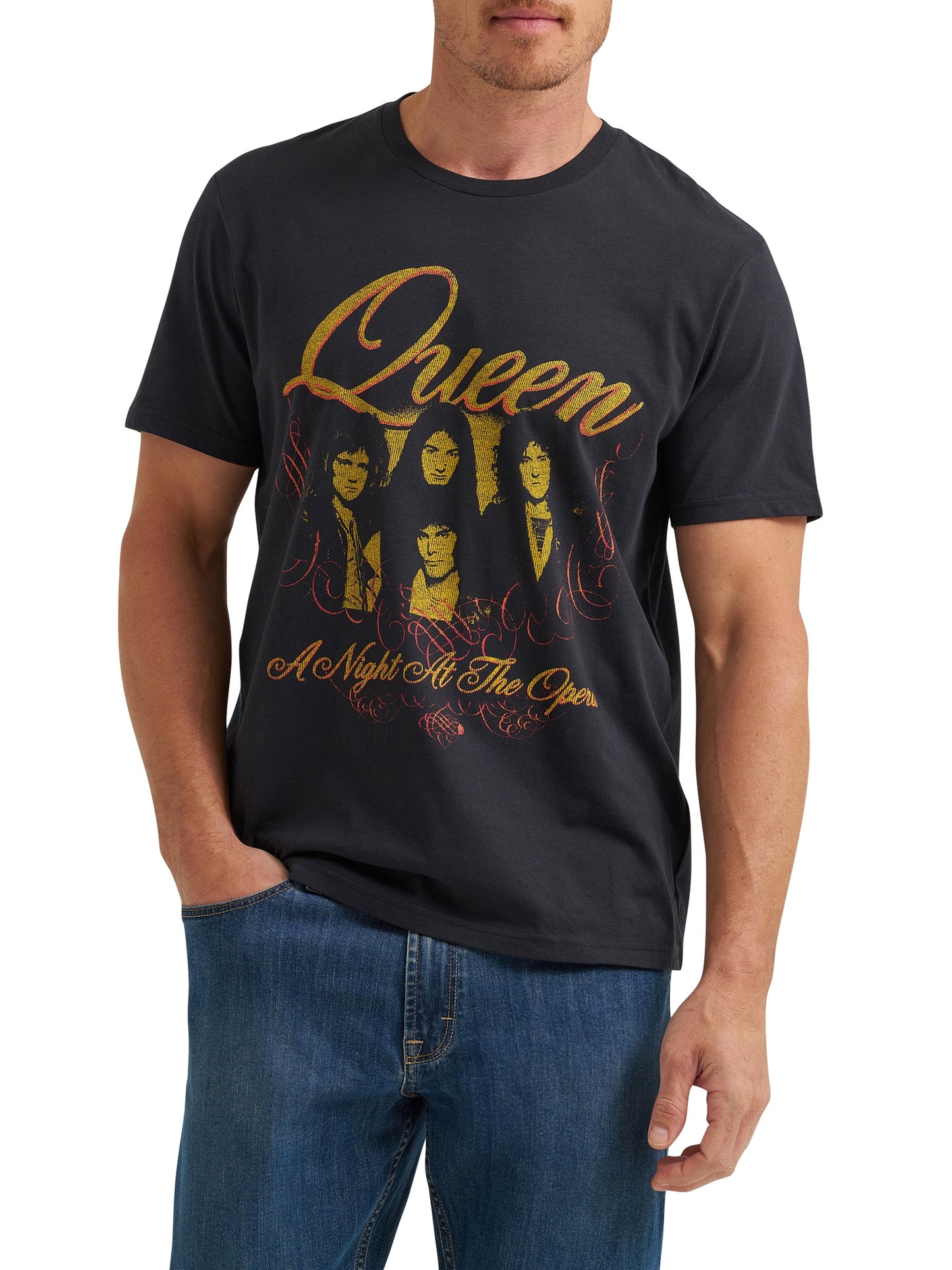 Wrangler® Men'S Short Sleeve Queen Graphic Band Tee, Sizes S-3XL