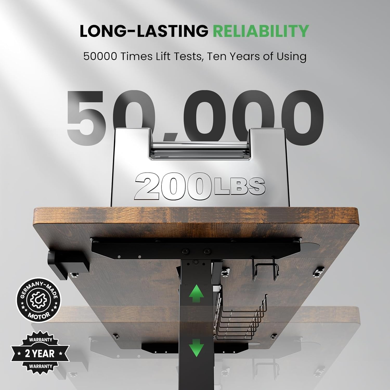 SIAGO Electric Standing Desk Adjustable - 48 X 24 Inch Sit Stand up Desk with Cable Management - 3 Memory Preset Adjustable Height Table