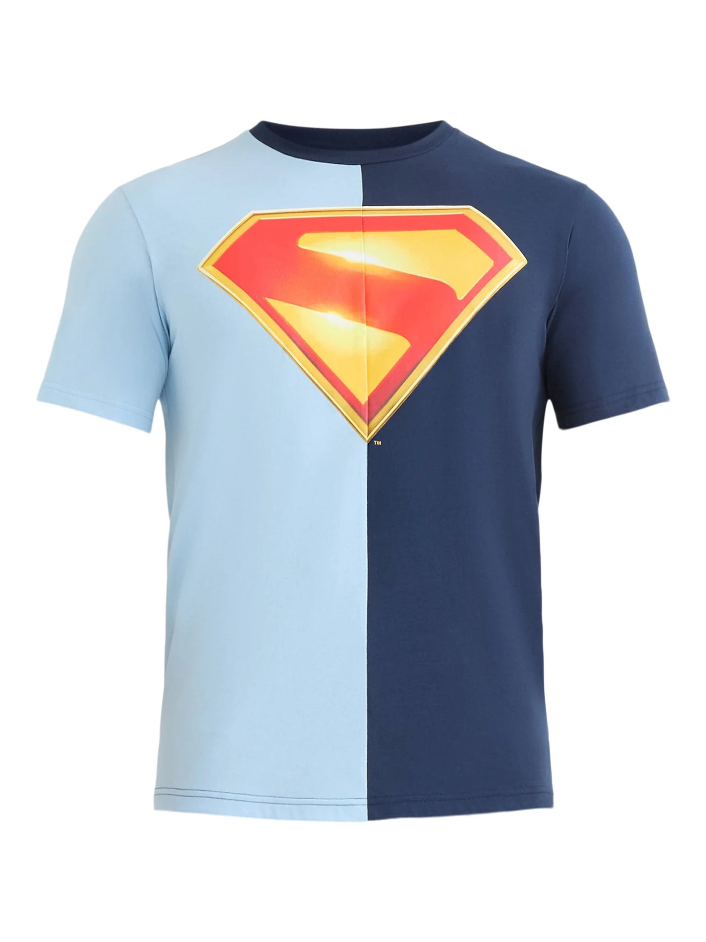 Superman Men'S and Big Men'S Two Tone Graphic Tee with Short Sleeves, Sizes S-3XL