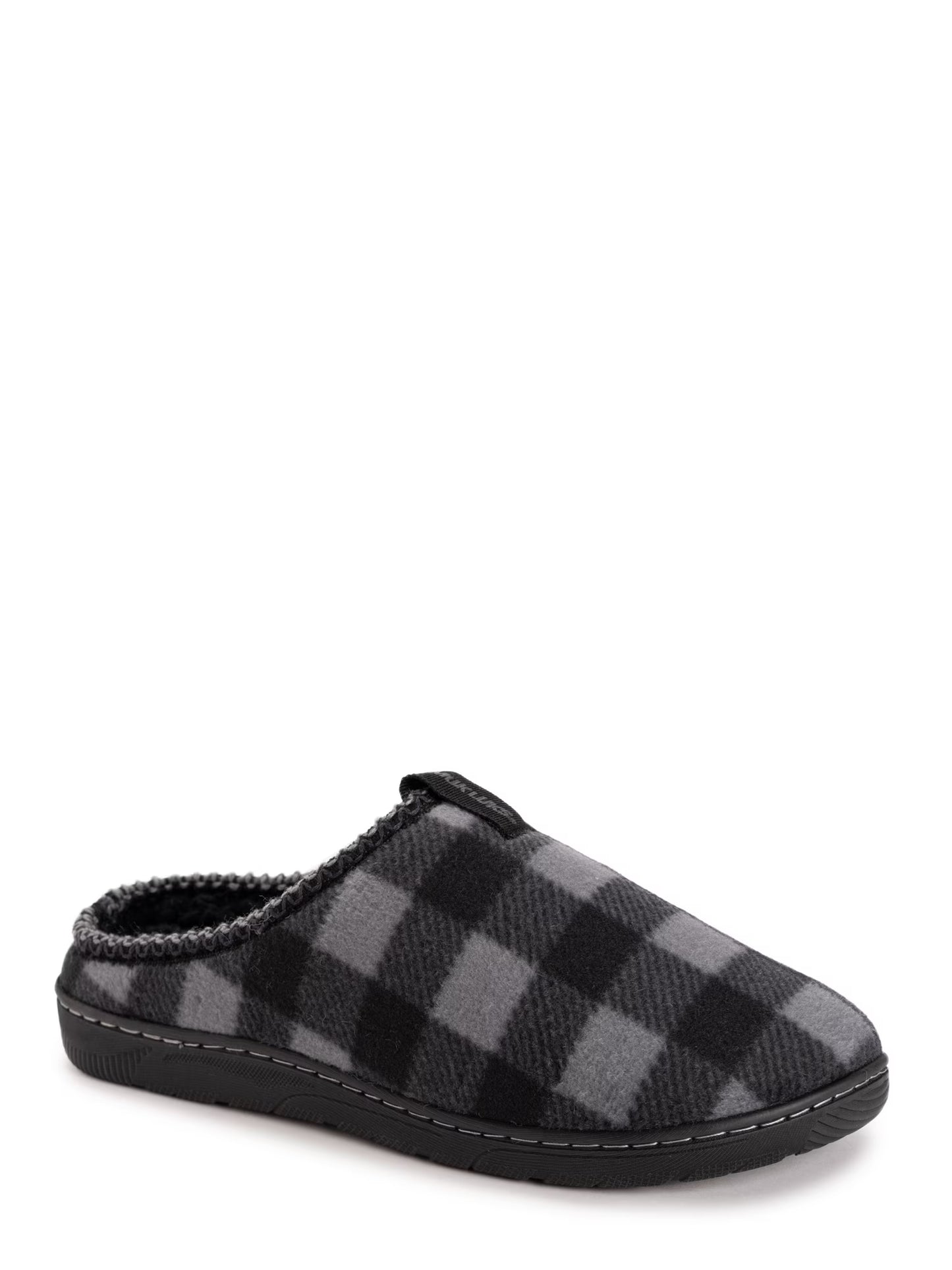MUK LUKS Men'S Plaid Fleece Comfort Clog Slipper