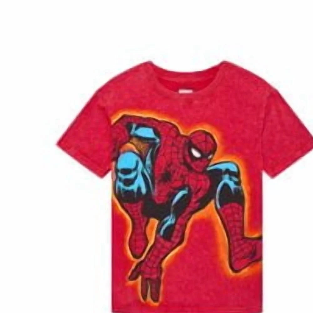 Spider-Man Boys Mineral Washed Graphic Tee with Short Sleeves, Sizes 4-18