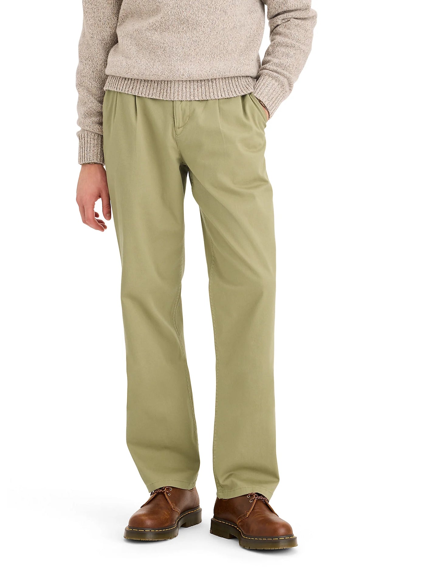 Dockers Men'S Straight Fit Pleated Casual Chino Pants