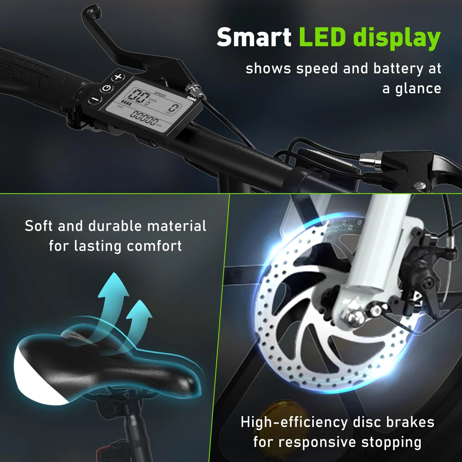 COLORWAY BK35M 16" Foldable Electric Bike for Adults, 350W Lightweight Commuter E-Bike, 37 Miles Range, Quick-Fold Portable Design, Aluminum Frame, UL2849 Certified