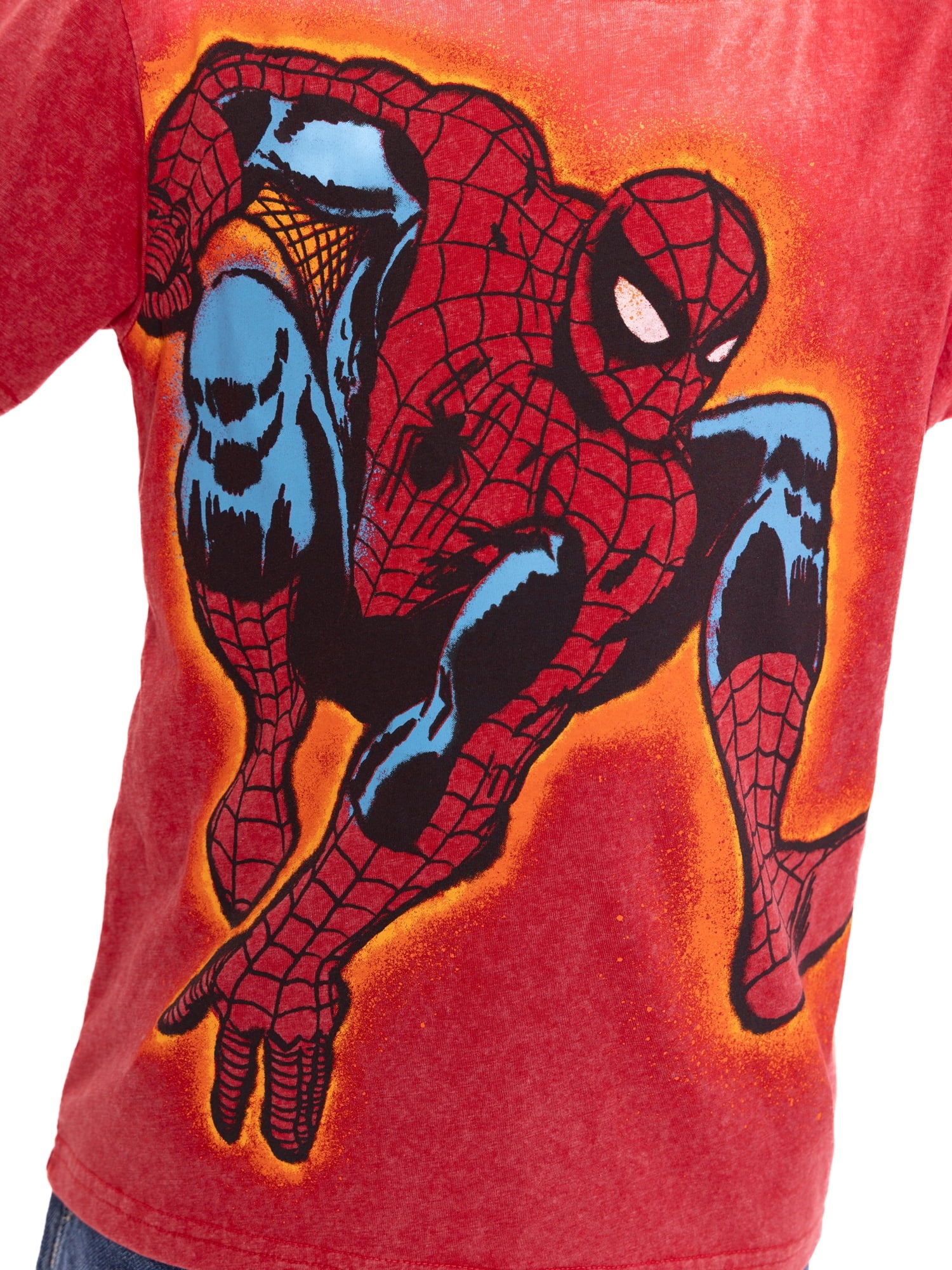 Spider-Man Boys Mineral Washed Graphic Tee with Short Sleeves, Sizes 4-18