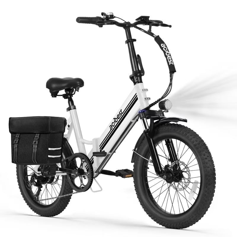 Qlife Speedy Lite Electric Bike AT35 Folding Step-Through - 750W, 20" Fat Tire,Black