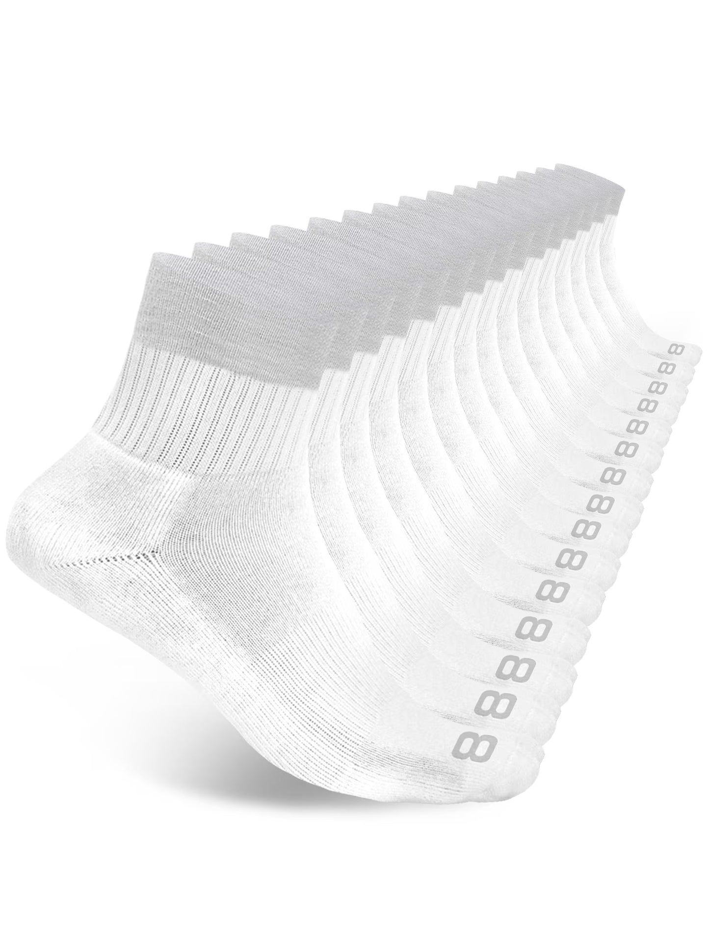 Layer 8 Men’S Cushioned Quarter Socks for Men Breathable Men’S Sports Socks for All Day Comfort, 15 Pk, Black