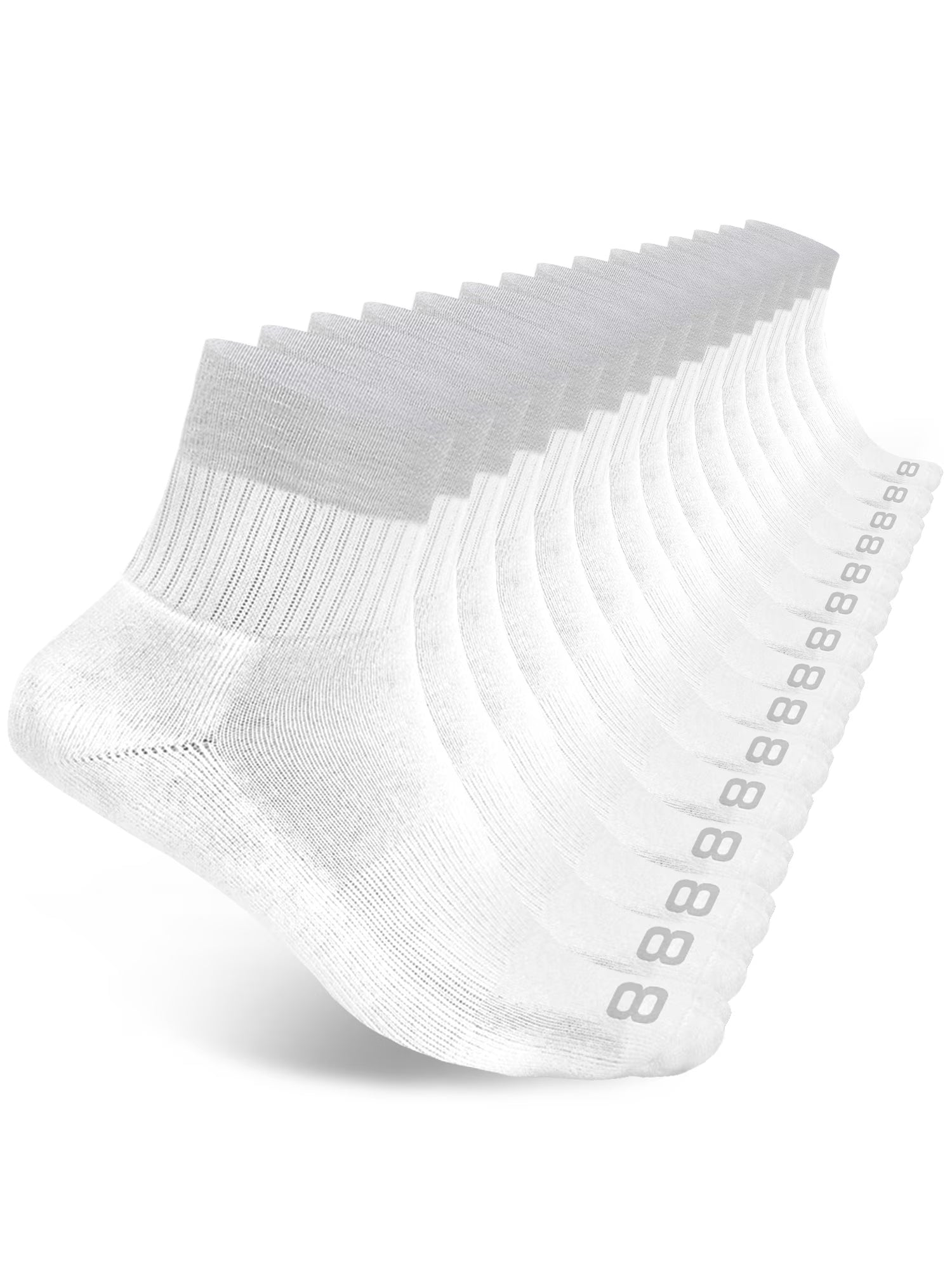 Layer 8 Men’S Cushioned Quarter Socks for Men Breathable Men’S Sports Socks for All Day Comfort, 15 Pk, Black