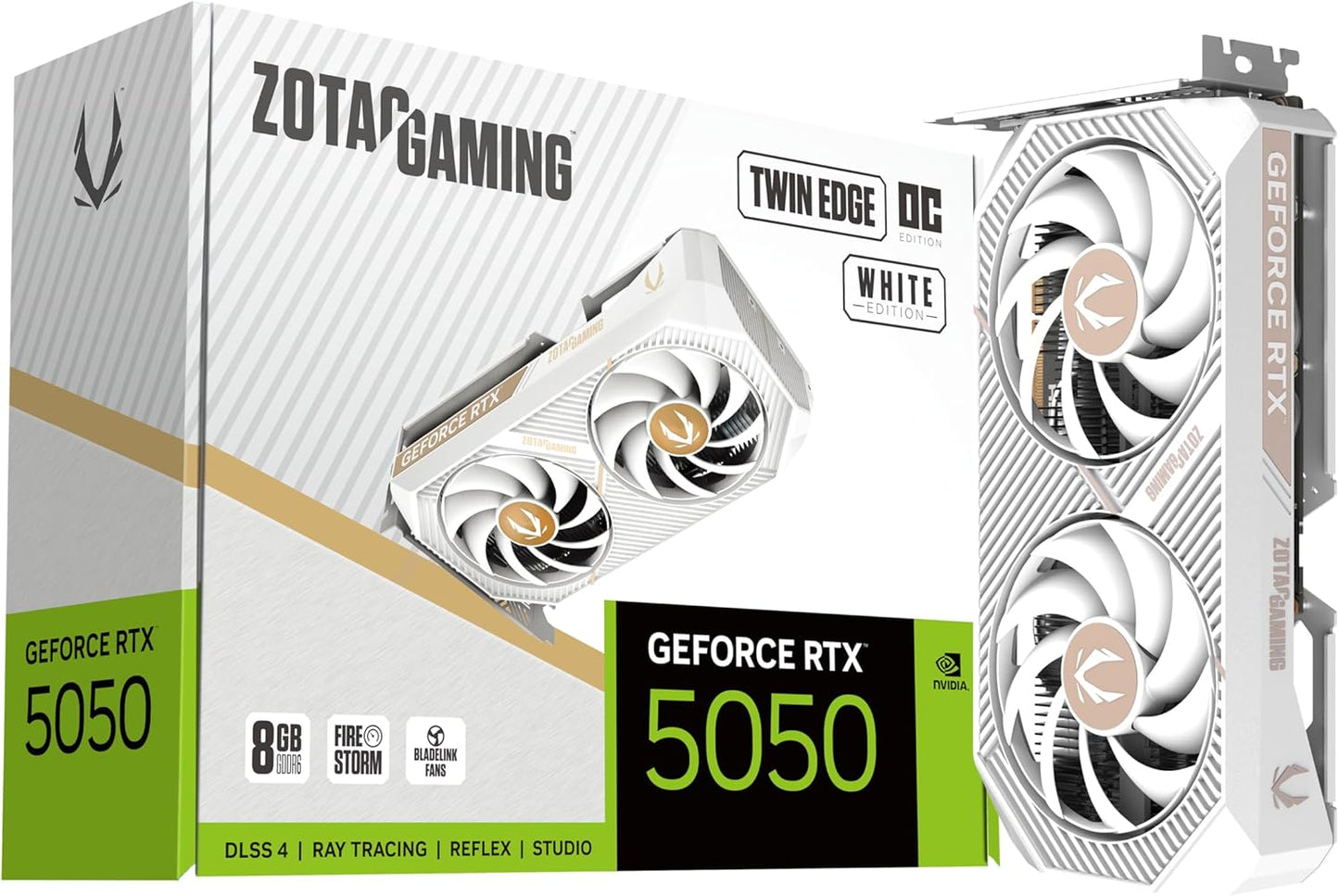 ZOTAC Gaming Geforce RTX 5050 Solo DLSS 4 8GB GDDR6 128-Bit 20 Gbps PCIE 5.0 Gaming Graphics Card, Sff-Ready Super Compact Card, ZT-B50500G-10L