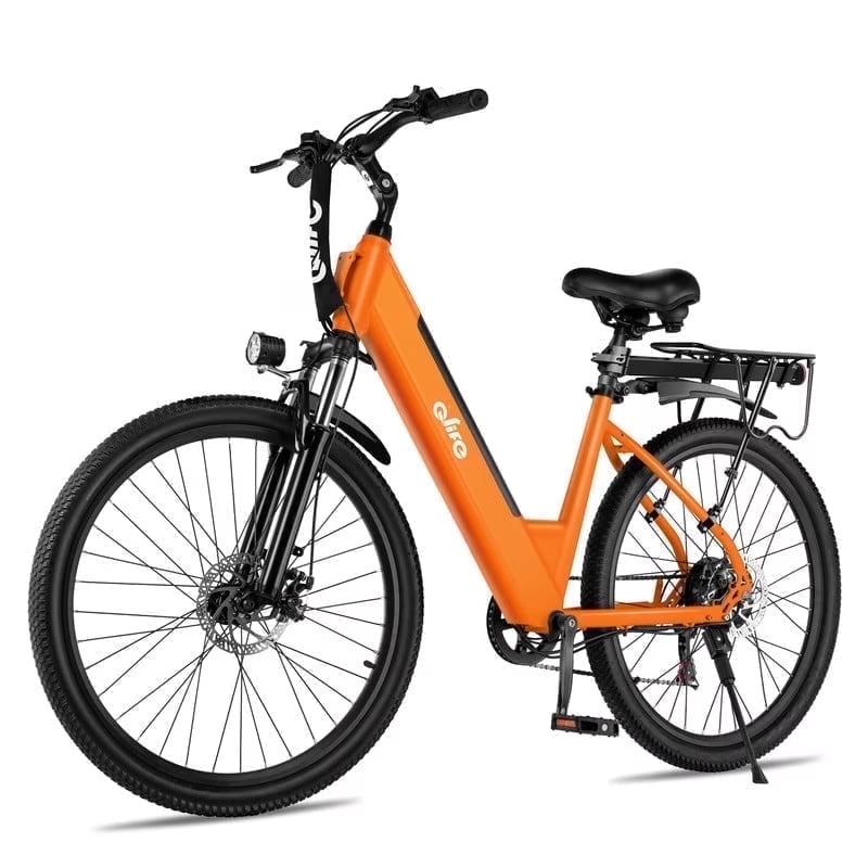 Cityone Electric Bike for Adults 26" Step-Through 20MPH Ebike with 2.1" Tire, Peak 750W Motor Ebikes with 7 Speed, E-Bike (Black)