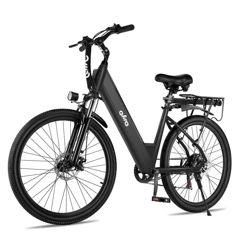 Cityone Electric Bike for Adults 26" Step-Through 20MPH Ebike with 2.1" Tire, Peak 750W Motor Ebikes with 7 Speed, E-Bike (Black)