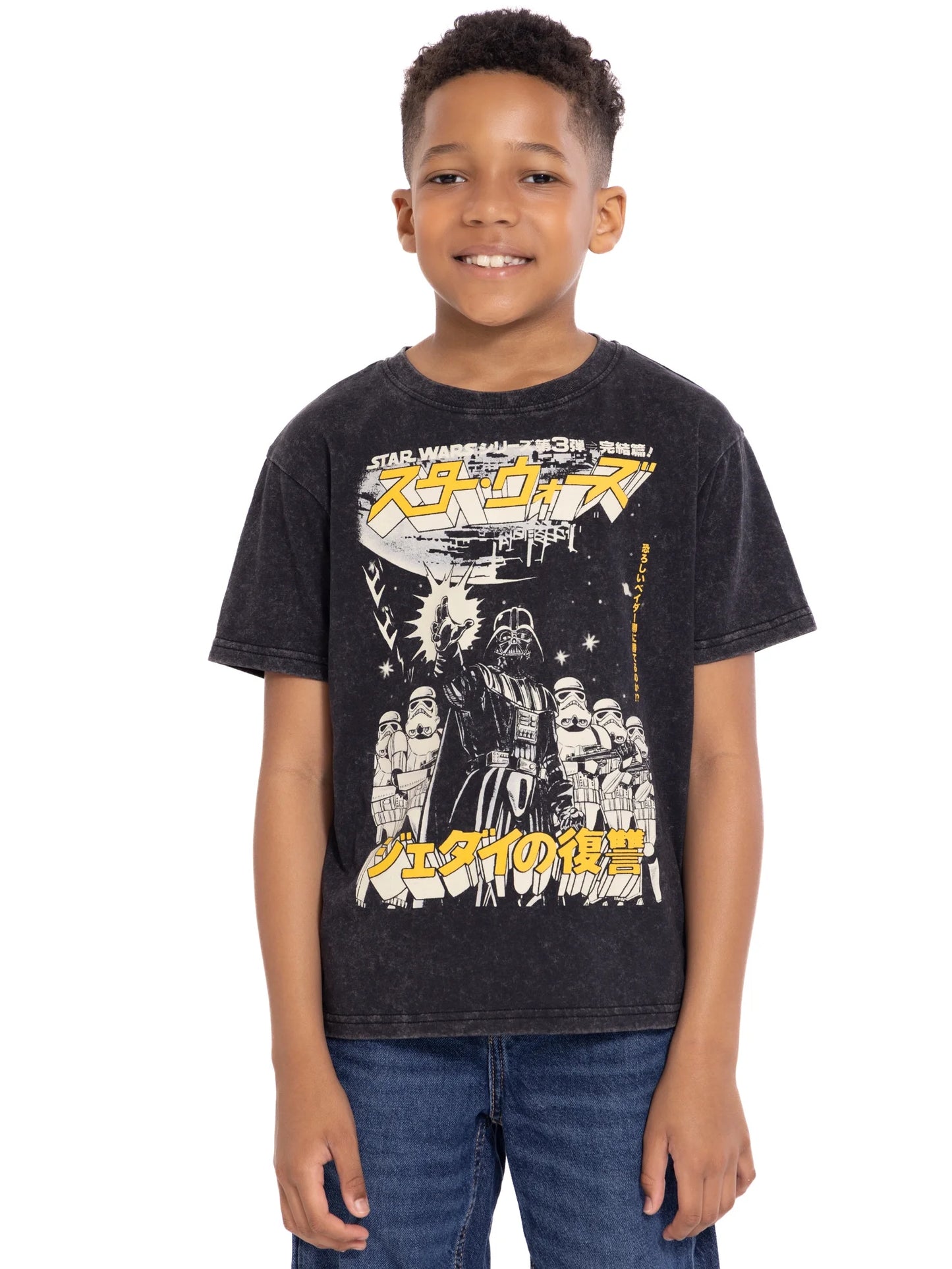 Spider-Man Boys Mineral Washed Graphic Tee with Short Sleeves, Sizes 4-18